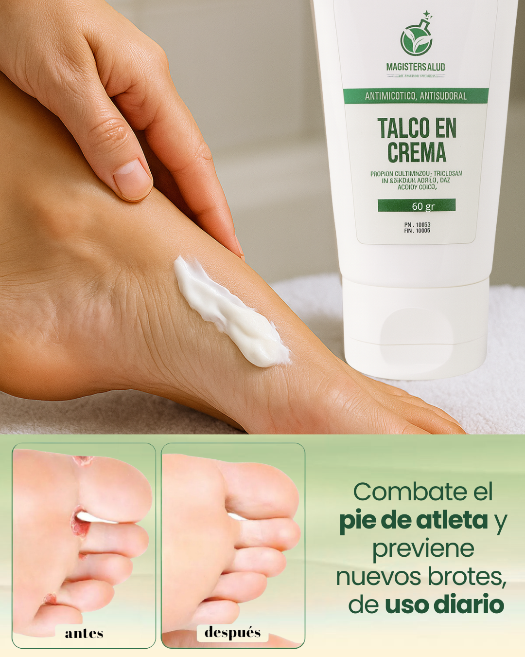TALCO EN CREMA ANTIMICÓTICO (60 gr )