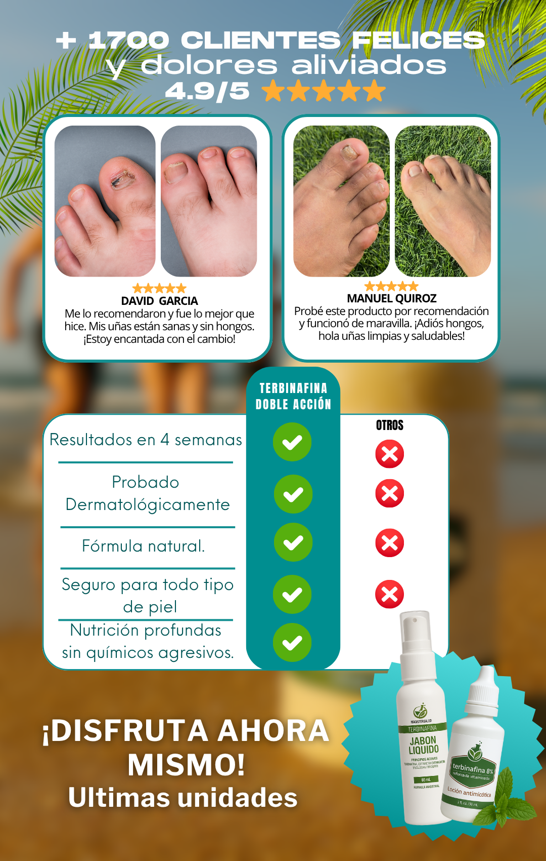 TERBINAFINA 8% + JABÓN ANTIMICÓTICO (REGALO 🎁)