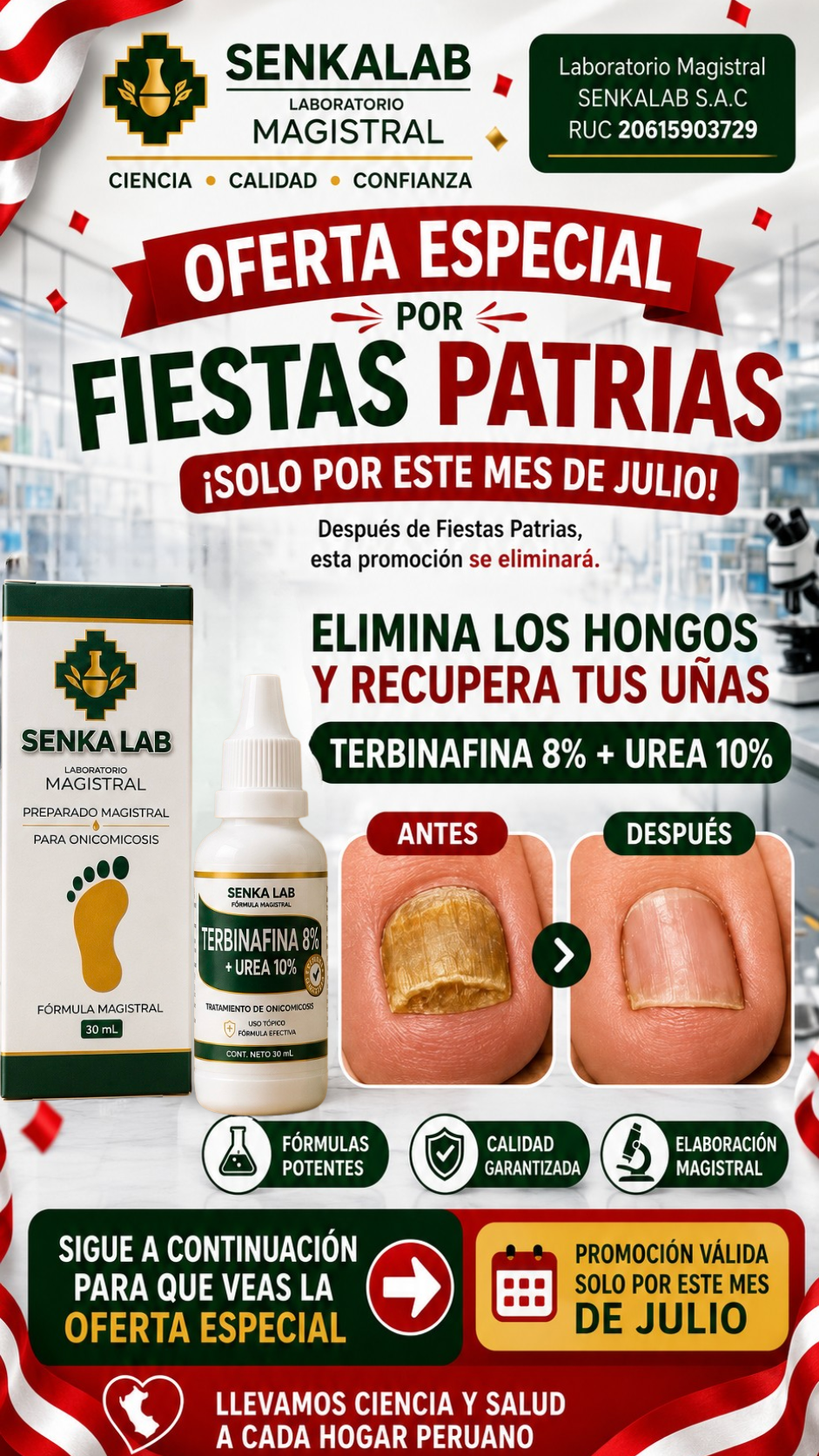TERBINAFINA 8% + 1 COMPLEMENTO ¡TÚ ESCOGES!