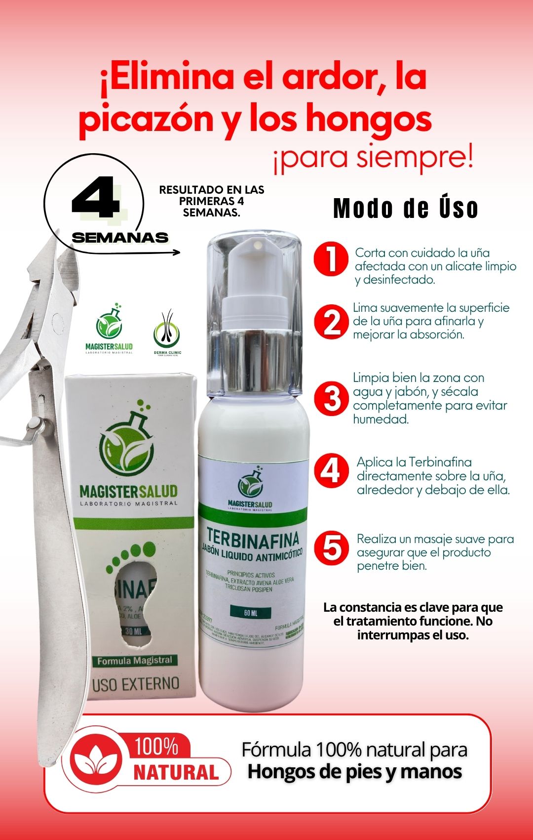 TERBINAFINA DOBLE ACCIÓN + + KIT PODODLOGICO (REGALO)