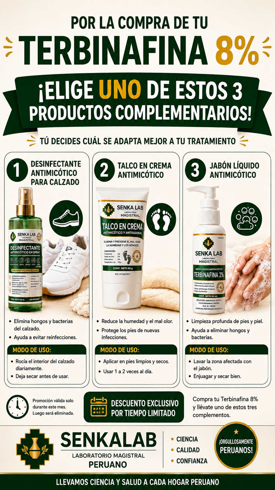 TERBINAFINA 8% + 1 COMPLEMENTO ¡TÚ ESCOGES!