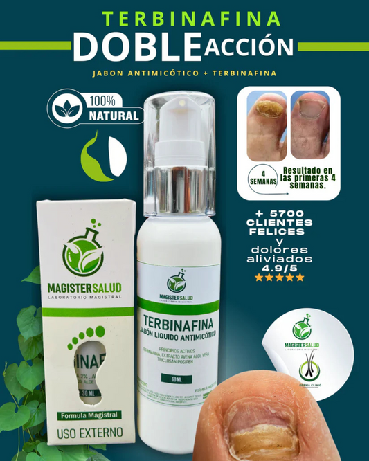 COMBO TERBINAFINA (Elimina los hongos de las uñas de tus pies) jabón Antimicótico + Terbinafina