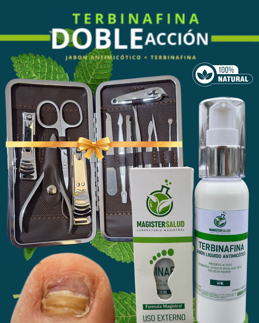 TERBINAFINA DOBLE ACCIÓN +KIT DE PODOLOGIA(REGALO)